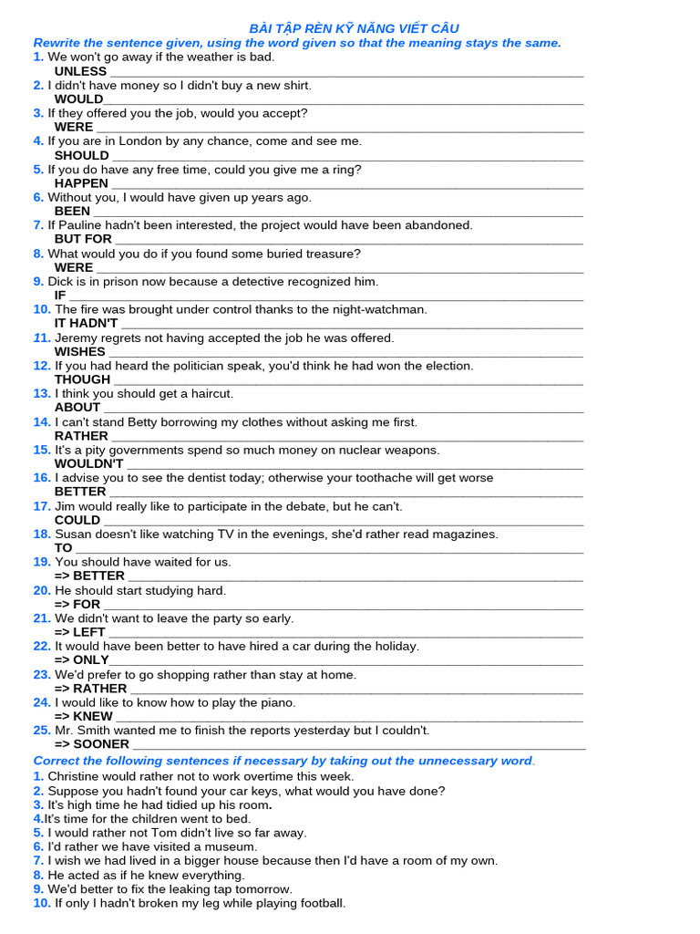 Sentence Transformation Exercises | PDF | Electrical Grid | Smart Grid