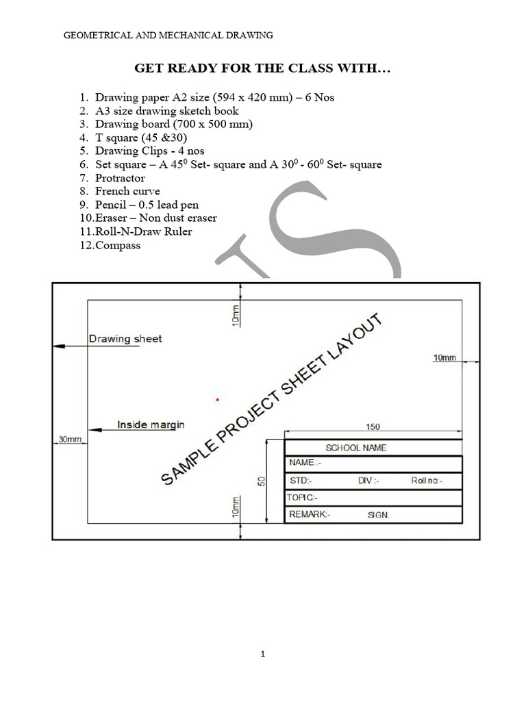 Drawing Essentials for Geometry Class | PDF | Machines | Mechanical ...