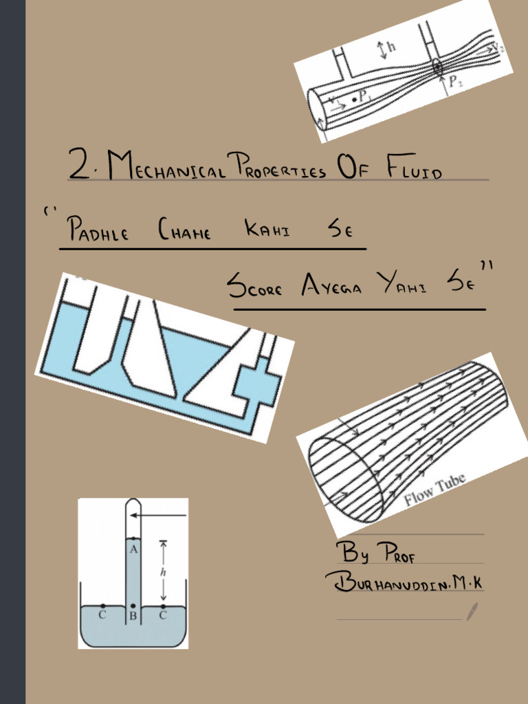 Mechanical Properties of Fluids Explained | PDF | Pressure | Viscosity