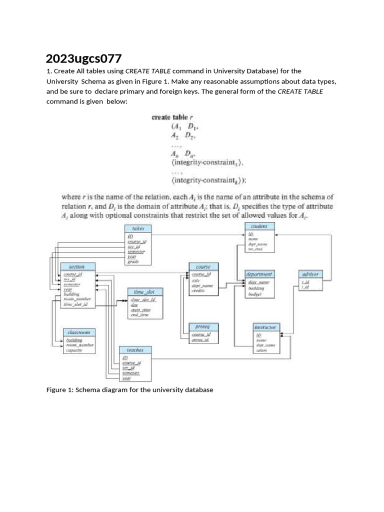 University Database Table Creation Guide | PDF | Databases | Data