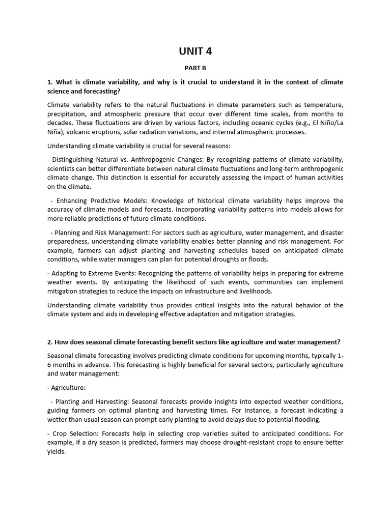 Unit4 Ai3021 | PDF | General Circulation Model | Climate