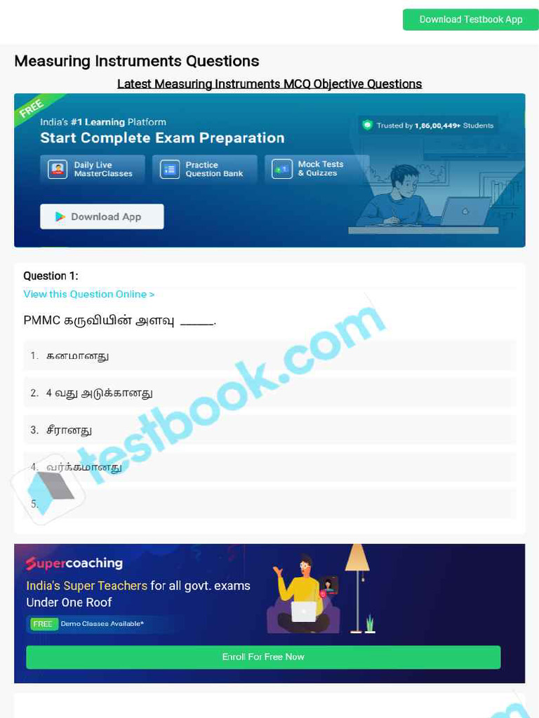 Mcq On Measuring Instruments 5eea6a0939140f30f369da0d Pdf