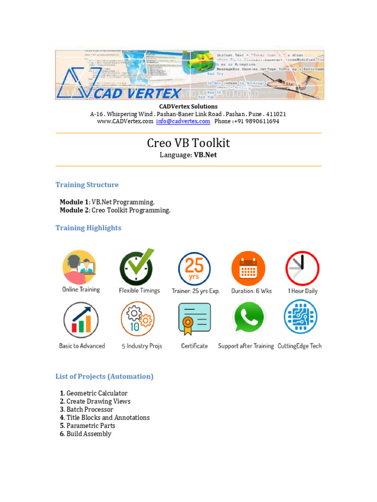 Creo VB Toolkit Training Overview | PDF | Parameter (Computer ...