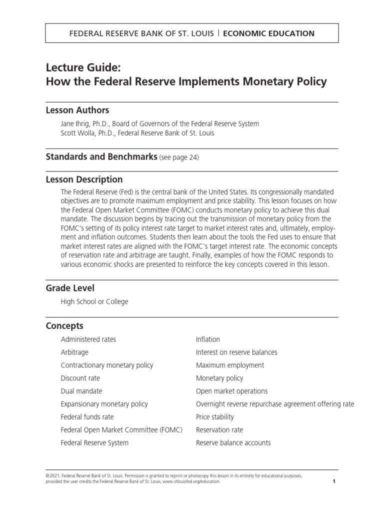 Arbitrage and Interest Rate Alignment | PDF | Federal Funds Rate ...