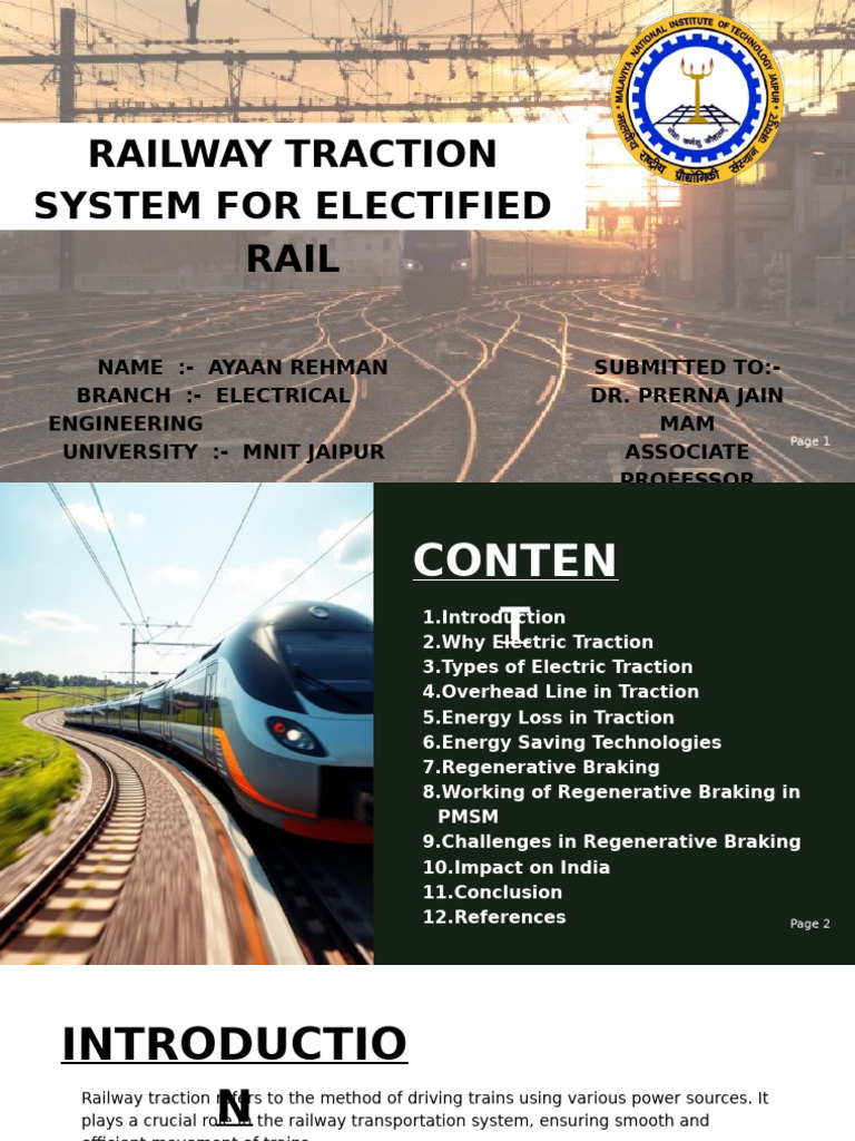 Electric Railway Traction Systems Overview | PDF | Electric Motor ...