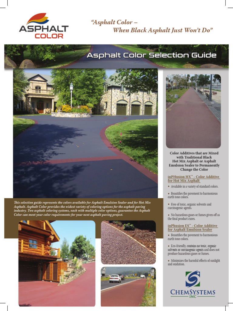 Asphalt Color Additives Guide | PDF | Road Surface | Physical Sciences