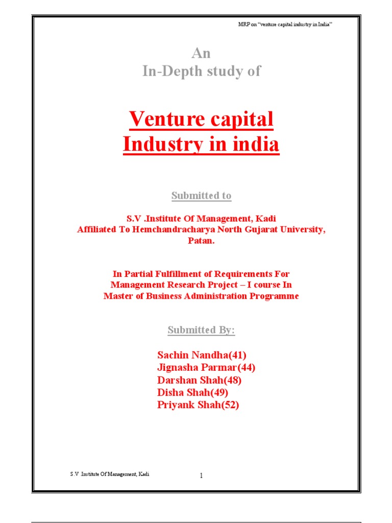 Venture Capital Industry in India Analysis | PDF | Venture Capital ...