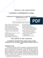 International Law Report Customary Law