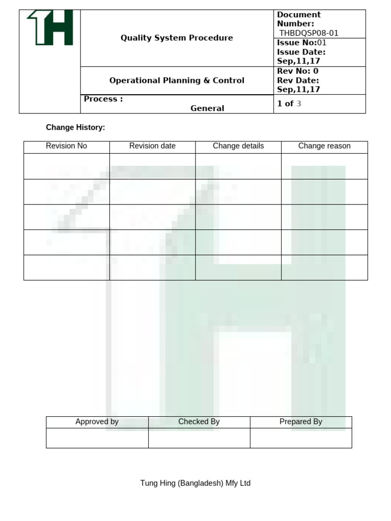 Quality System Procedure Overview | PDF | Quality Management System
