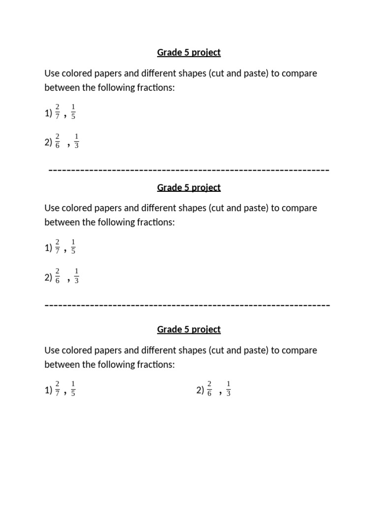 Grade 4 Project t3 2018 | PDF