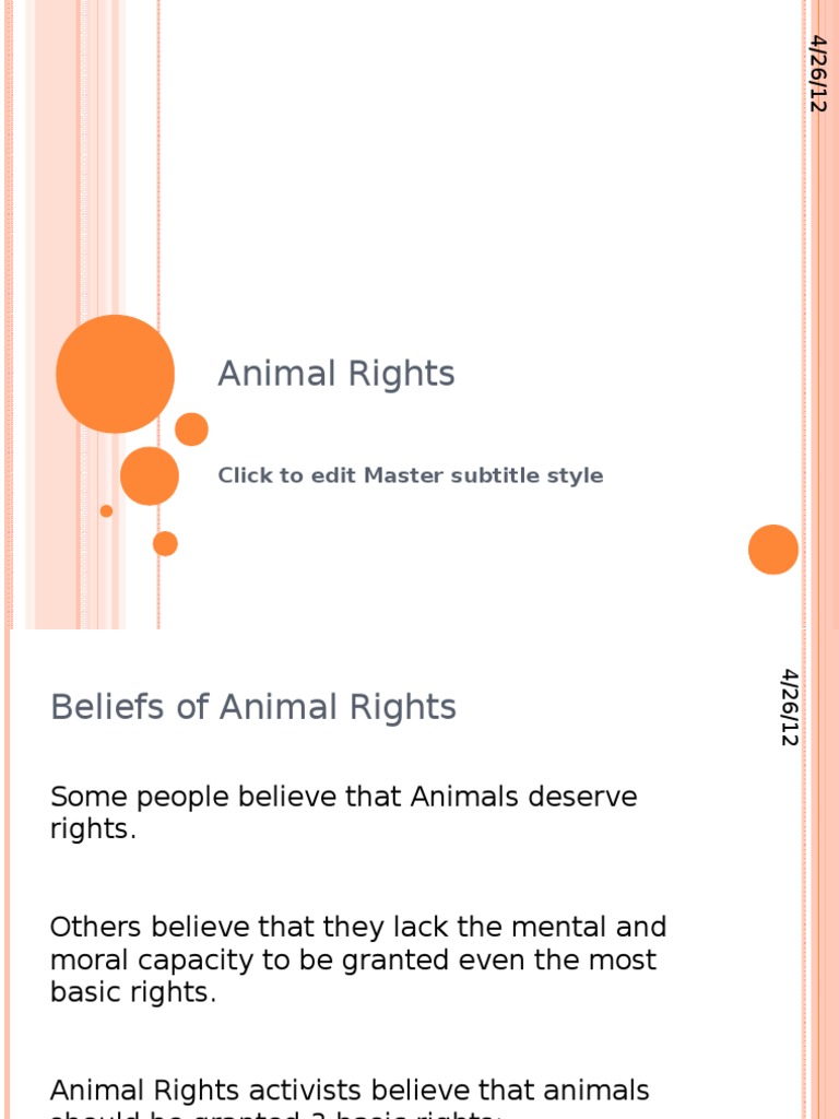Animal Rights: Key Beliefs and Statistics | PDF | Animal Rights ...