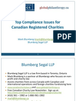 Top Compliance Issues For Canadian Registered Charities - Mark Blumberg