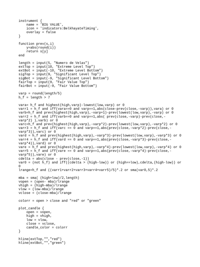 Big Value Trading Indicator Script | PDF