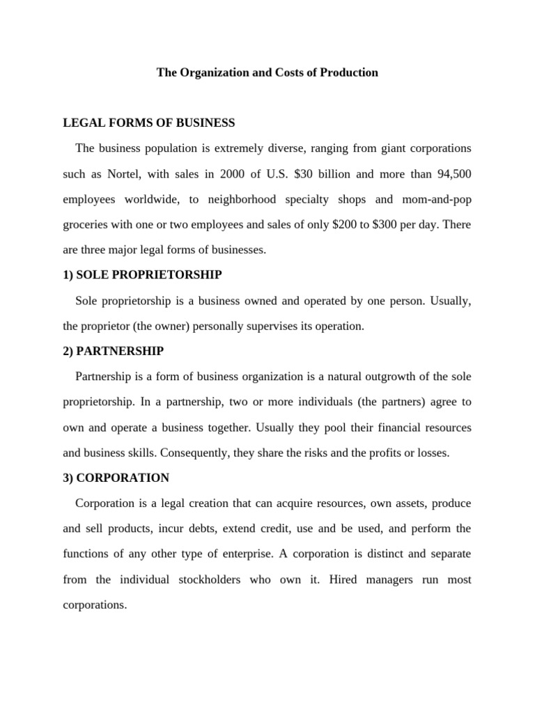 Legal Business Structures and Costs | PDF | Profit (Economics ...