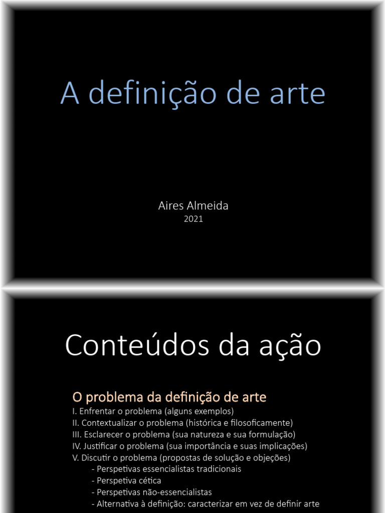 Definição e Problemas da Arte | PDF | Definição | Emoções