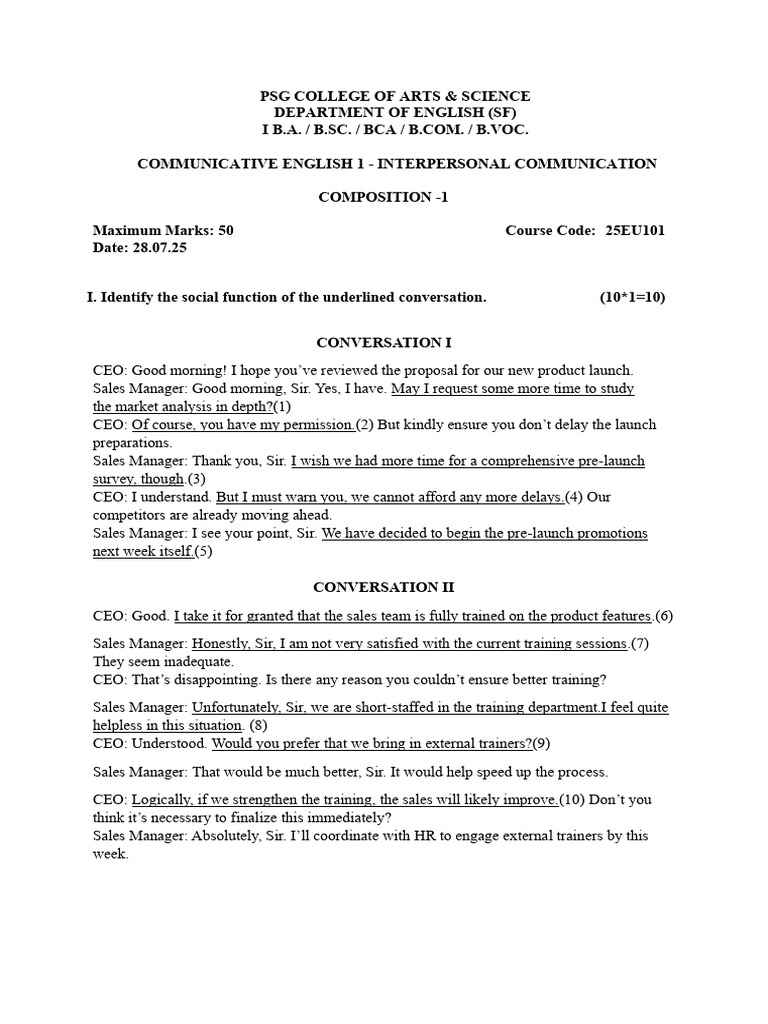 Interpersonal Communication Exercises | PDF | Learning | Reading ...