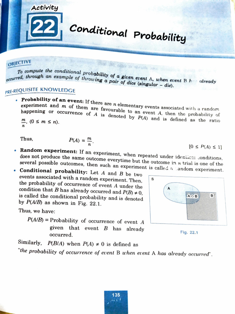 Conditional Probability with Dice Example | PDF | Probability | Experiment