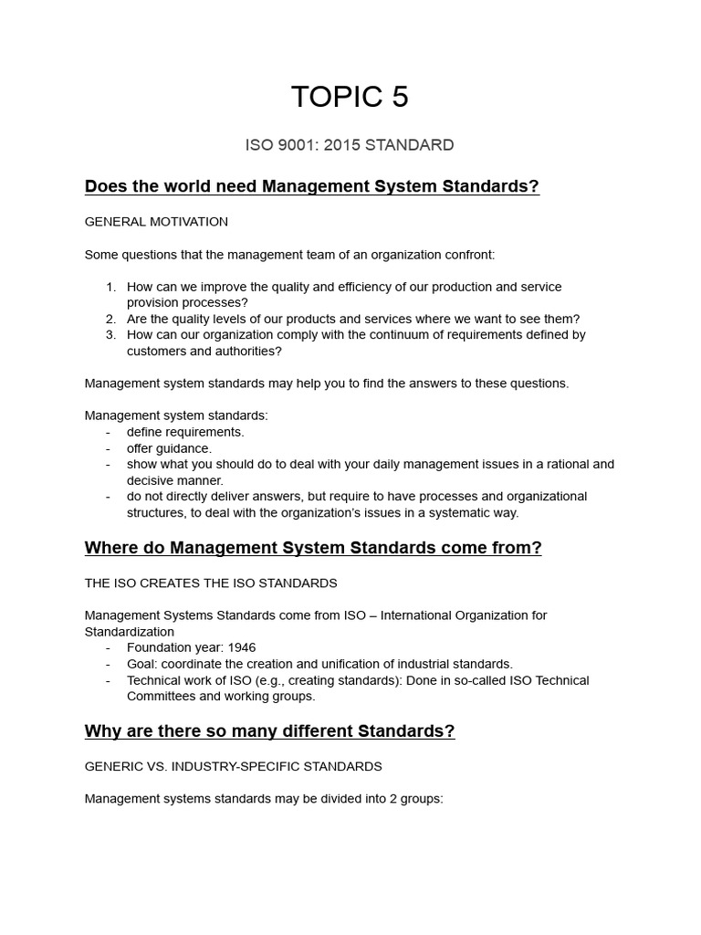 Understanding ISO 9001:2015 Standards | PDF | Audit | Quality Management