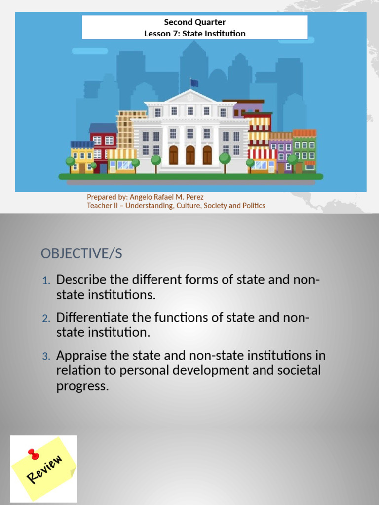 Lesson 7. State Institution | PDF | Presidents Of The United States ...