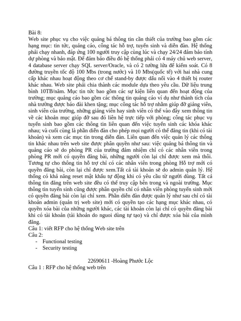 Hoang Phuoc Loc - Lab 8 KTTHHT | PDF