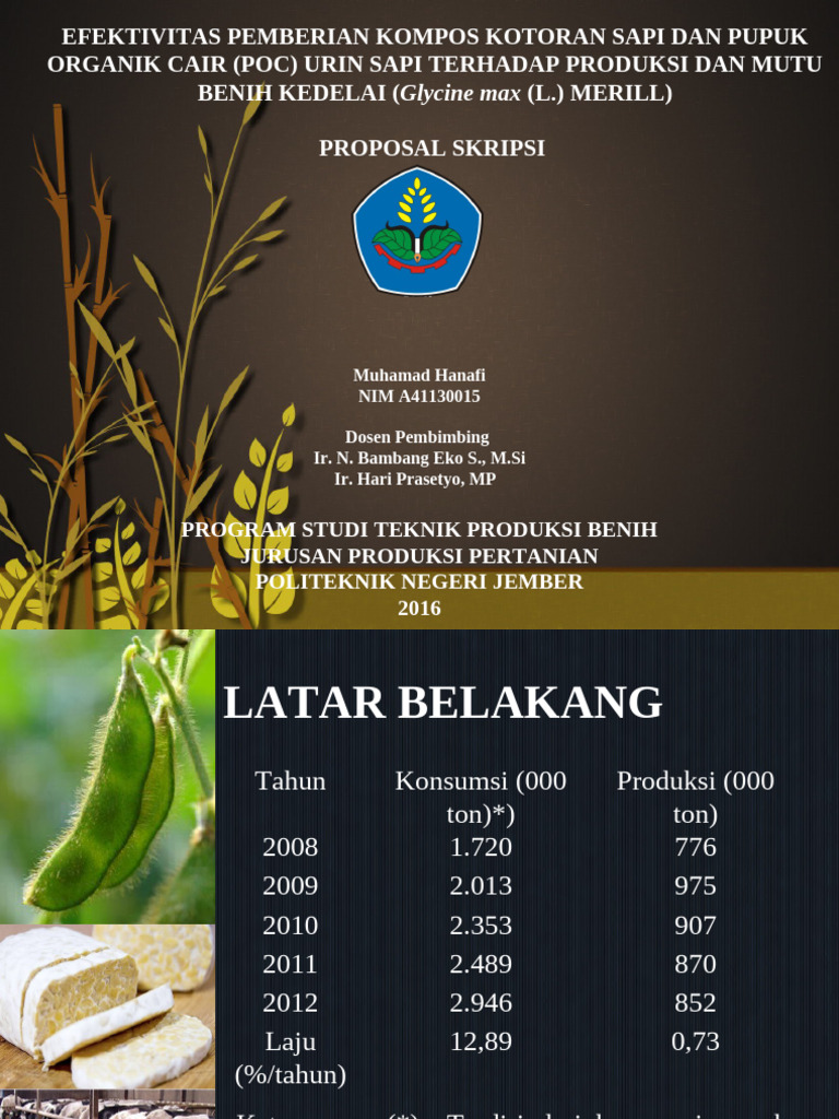 Efektivitas Pupuk Kotoran Sapi pada Kedelai | PDF