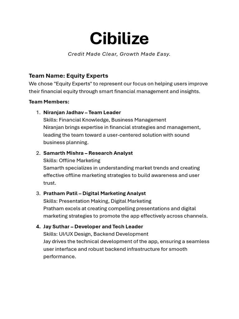 Cibilize: Master Your Credit Score | PDF | Credit Card | Databases