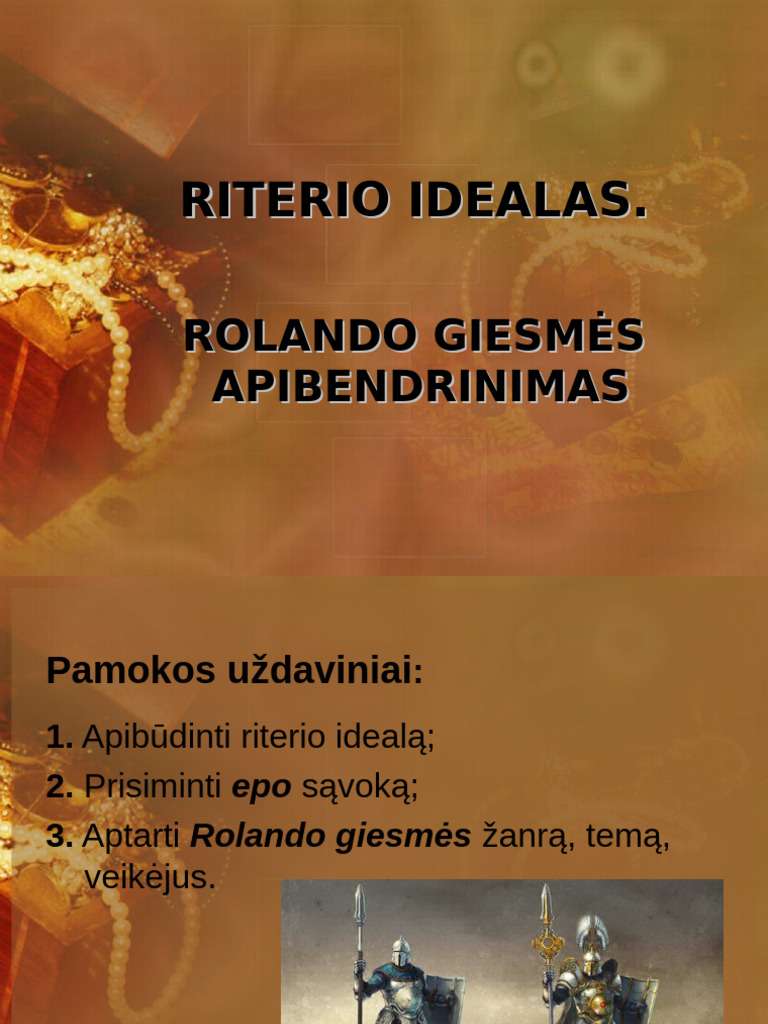 Riteris Ir Rolando Giesmė | PDF