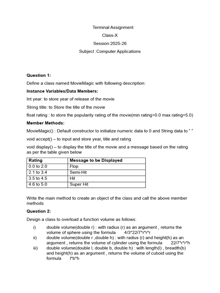 Java Programming Assignment Guide | PDF | Method (Computer Programming ...