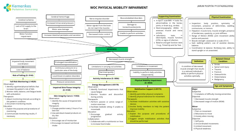 Woc Physical Mobility Disorders | PDF | Stroke | Medical Specialties