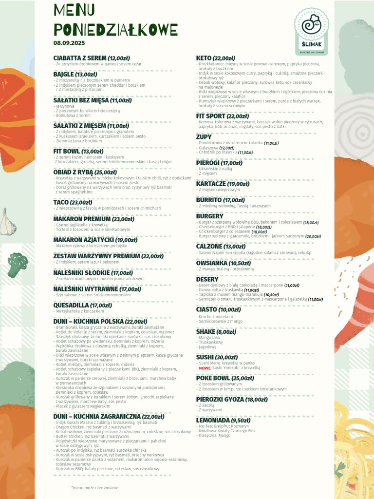 Nowe Menu 08.09-12.09.2025 | PDF