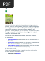 Basal Fertilizer Application Methods | PDF | Fertilizer | Soil