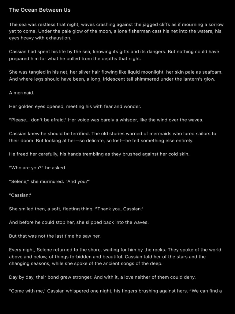 The Ocean Between Us | PDF | Mermaid