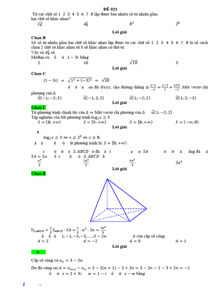 ĐỀ 023 - HDG | PDF