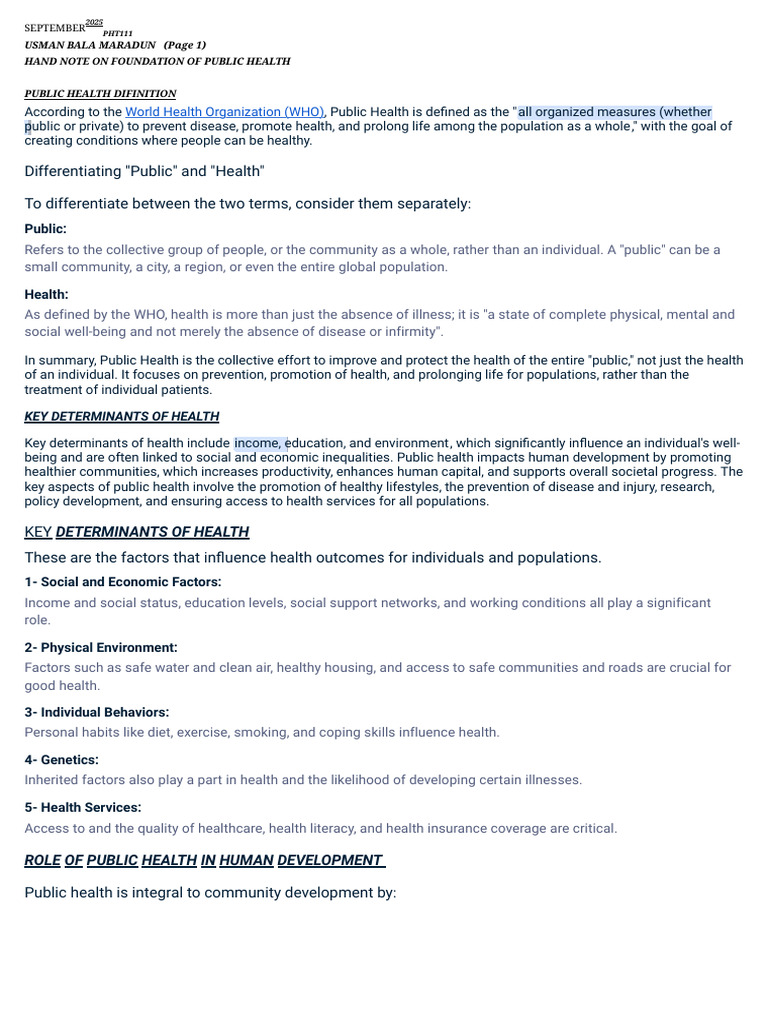 Public Health | PDF | Public Health | Preventive Healthcare