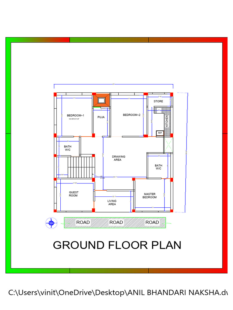 Ground Floor Plan Layout Details | PDF