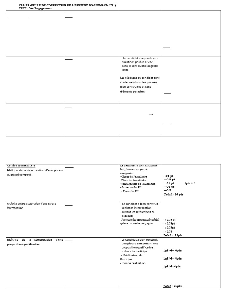 Eb Bac Corrige Lv1 A1a2 B Allemand Littoral | PDF