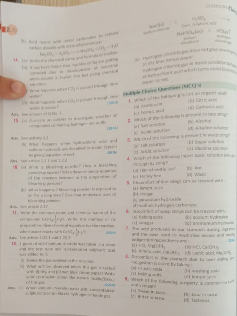 Chemical Reactions and Acid Properties | PDF | Sodium Carbonate | Acid