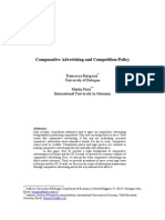 Comparative Advertising and Competition Policy