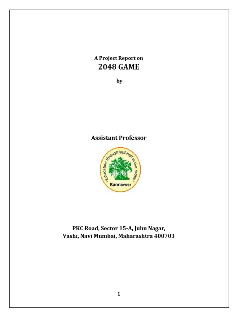 2048 Game Project Report in Python | PDF | My Sql | Graphical User ...
