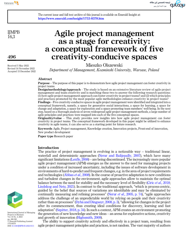 Fostering Creativity in Agile Teams | PDF | Agile Software Development ...