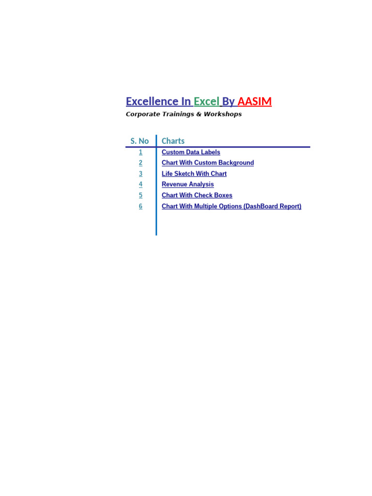 Excel Training & Chart Techniques | PDF | Data | Information Technology ...