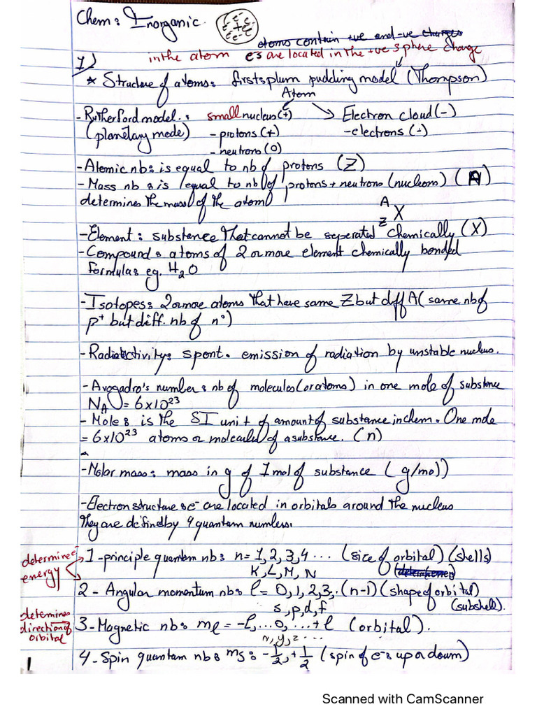 Inorganic Notes | PDF