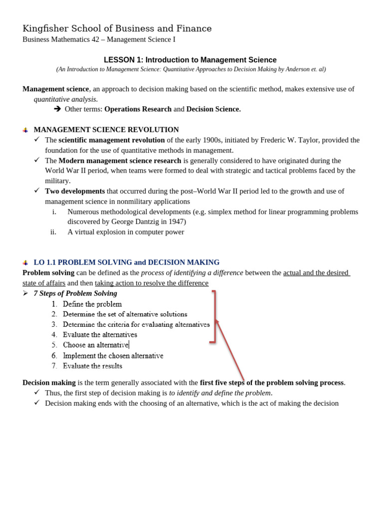 Introduction to Management Science | PDF | Decision Making ...