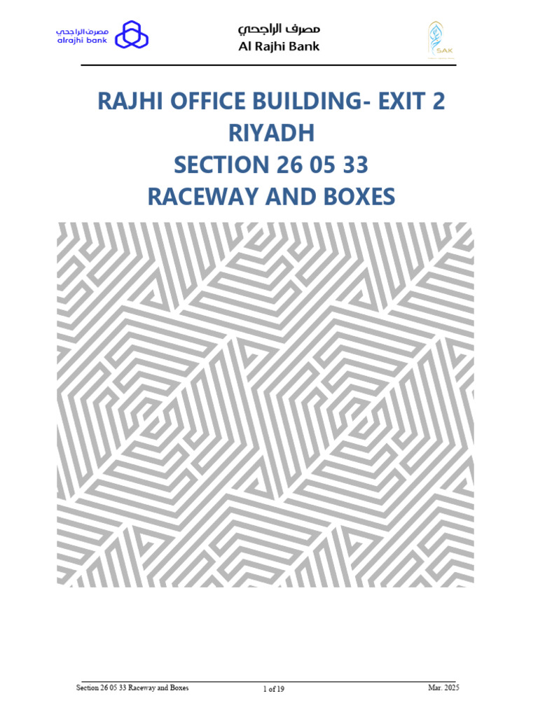 26 05 33-Raceway and Boxes | PDF | Electrical Wiring | Duct (Flow)