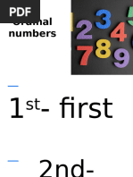 Ordinal Numbers 1 to 100 Guide | PDF