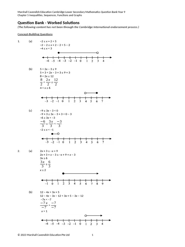 Year 9 Mathematics: Inequalities & Sequences | PDF | Square Root ...