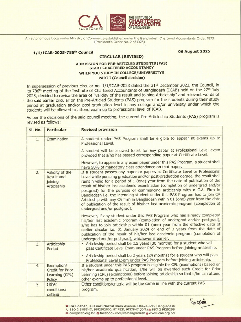 9488REVISED CIRCULAR On PAS Program For Graduation Students 2025 | PDF