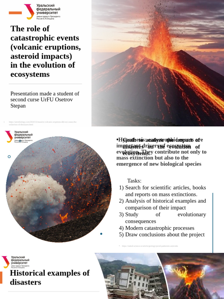 Catastrophic Events and Ecosystem Evolution | PDF | Biodiversity | Volcano