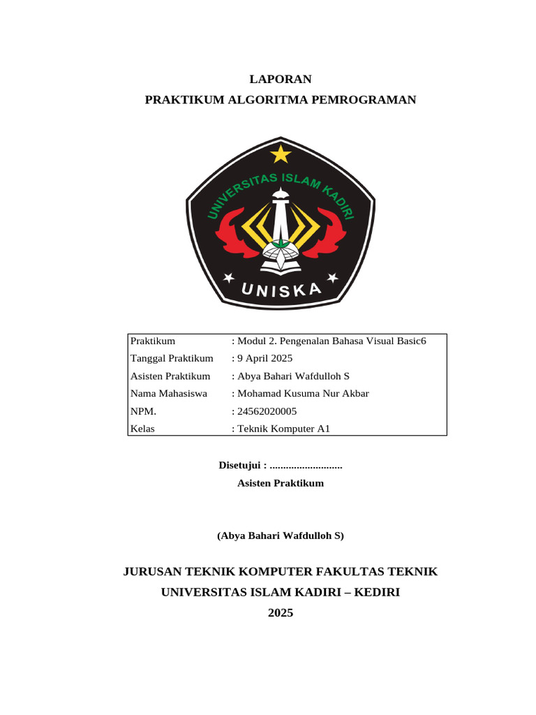 Praktikum Visual Basic 6.0: Panduan Lengkap | PDF