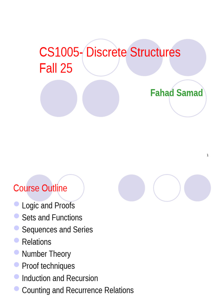 Discrete Structures Course Overview | PDF | Logic | If And Only If